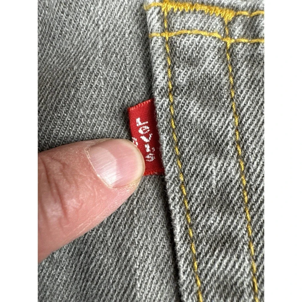 Levi's 505 Regular Fit Jeans Gray Wash Straight Leg Denim 33x30